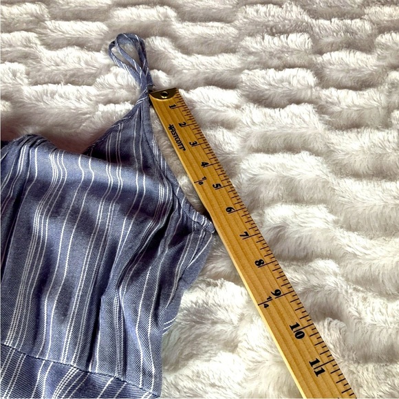 ROLLER RABBIT Dakota Women’s Size S Blue And White Striped Chambray Dress - Picture 12 of 12